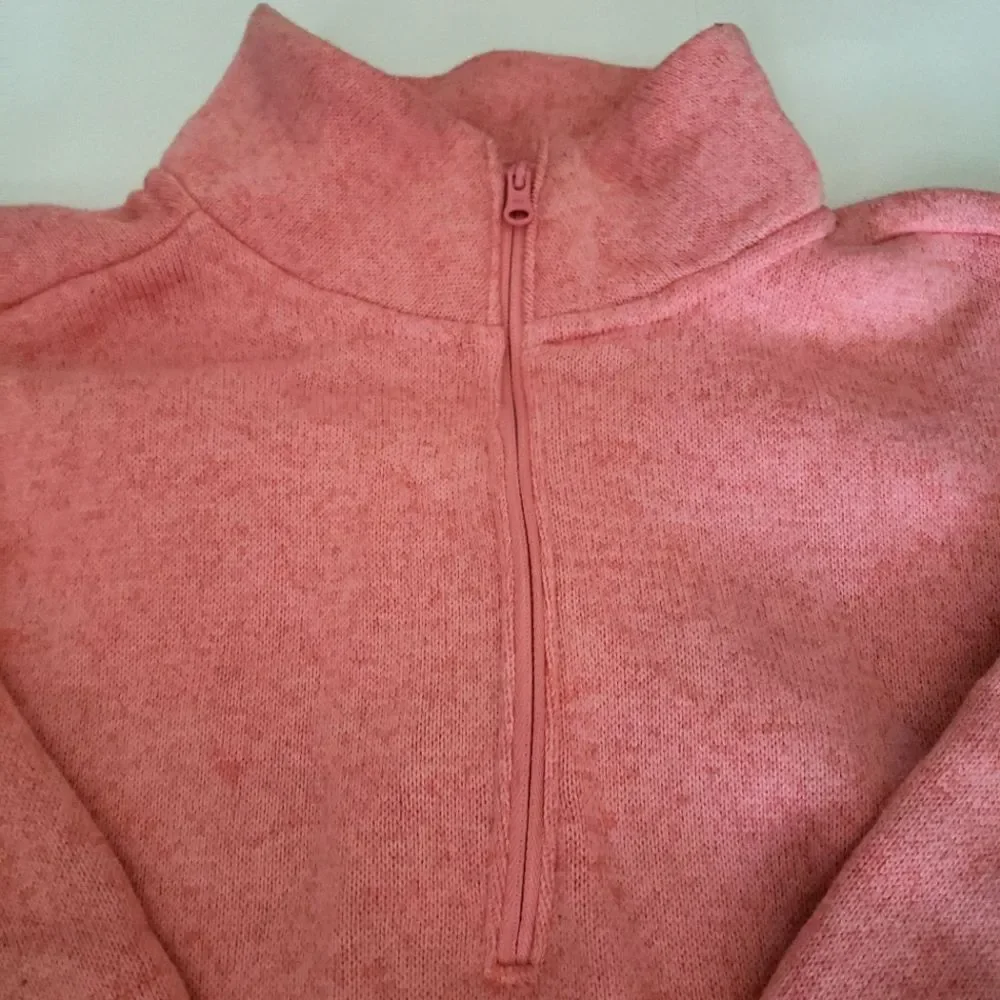 Girls Pink Fleece Pull Over Sweater​